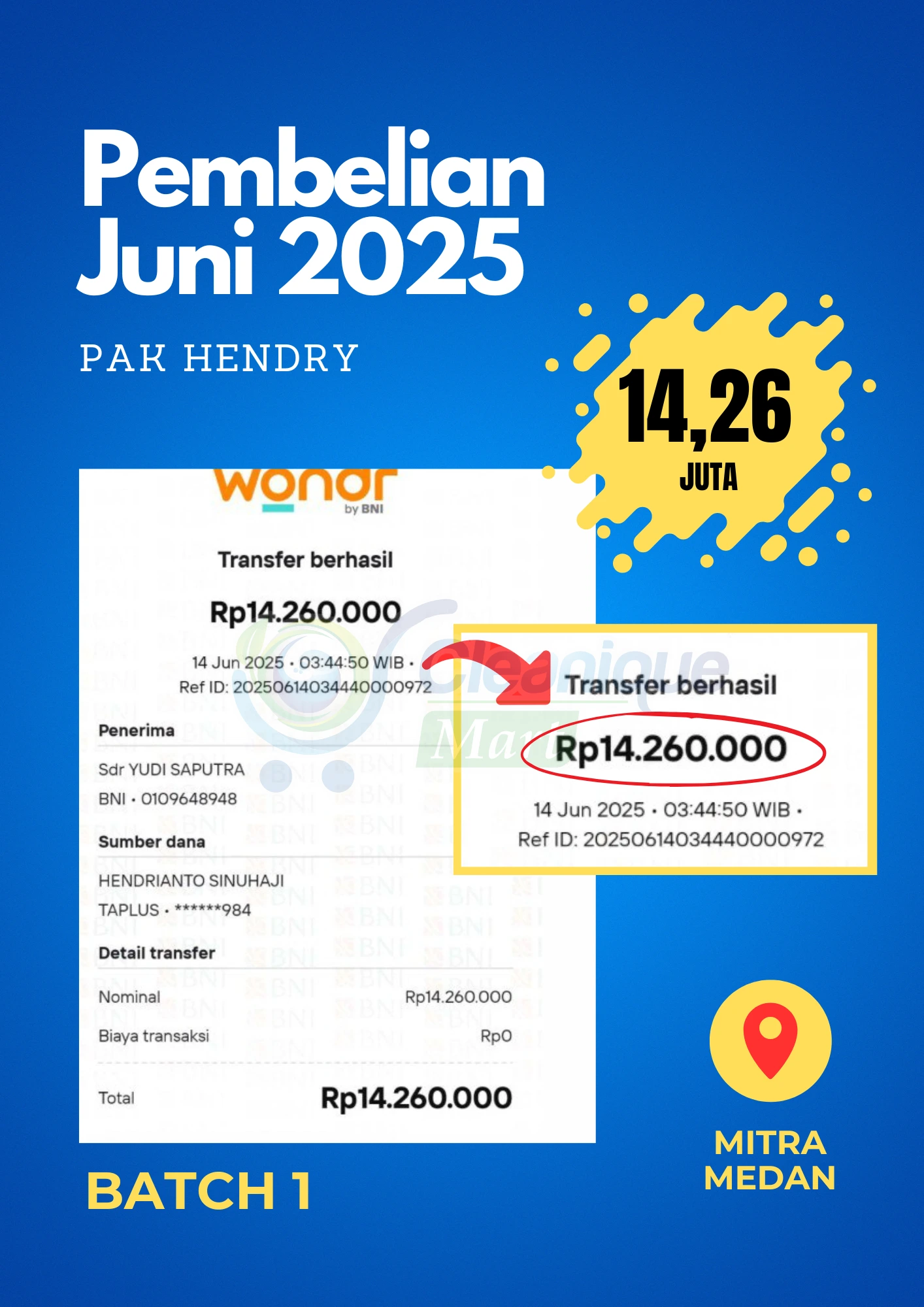 Pak HENDRY Juni 1 Medan