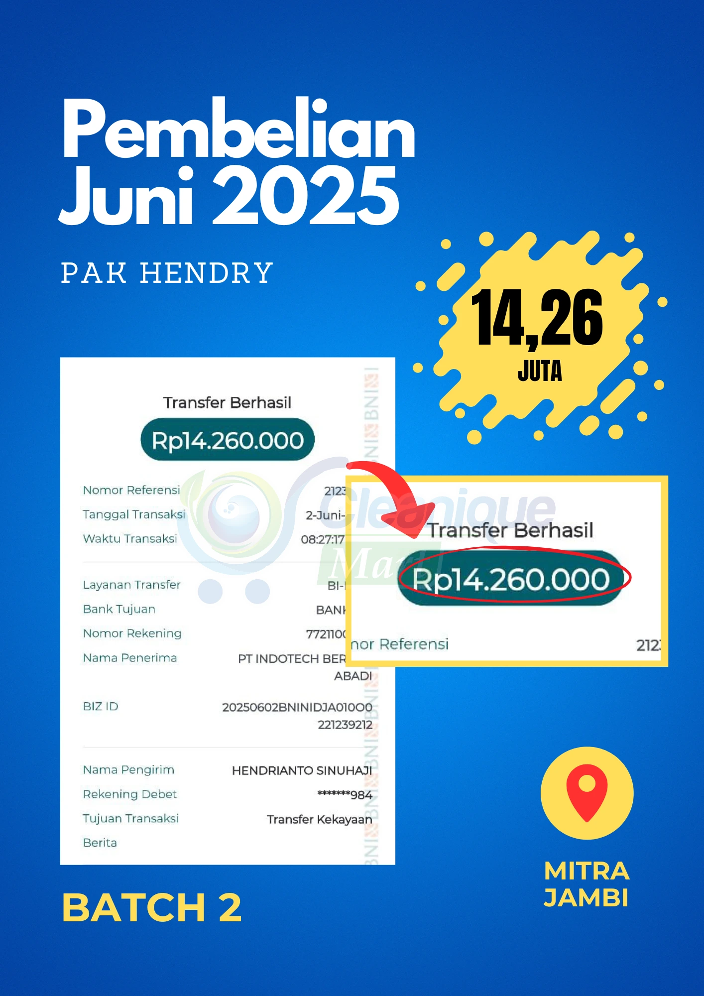 Pak HENDRY Juni 2 Medan
